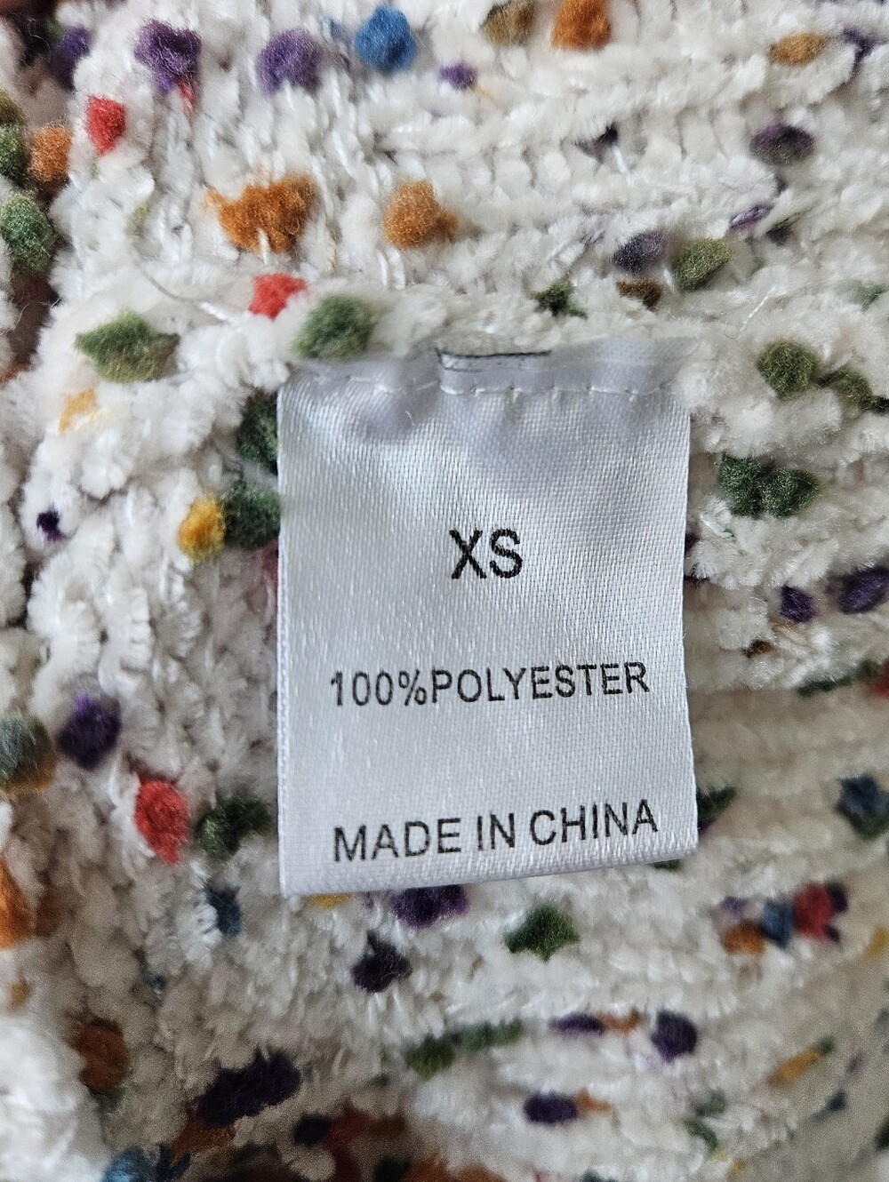 Grace & Lace Cream Multicolor Confetti Knit Sweater XS - Picture 5 of 5